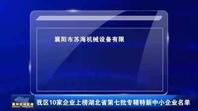 我区10家企业上榜湖北省第七批专精特新中小企业名单