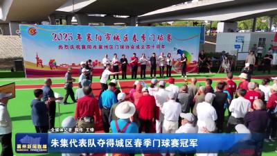 朱集代表队夺得城区春季门球赛冠军