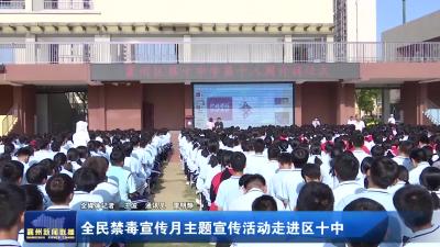全民禁毒宣传月主题宣传活动走进区十中