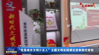 “我是城市文明小主人”主题文明实践课走进寒假托管班