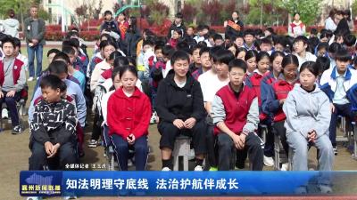 知法明理守底线 法治护航伴成长