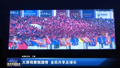 大屏观赛燃激情 全民共享足球乐