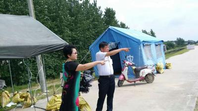 杜旺琼到陶店乡检查防汛工作