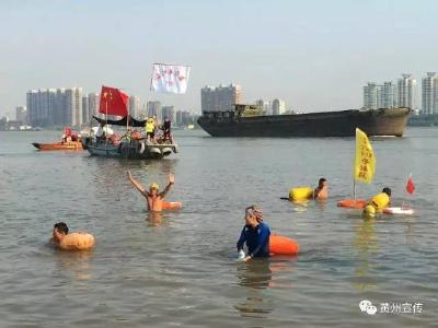 中流击水，浪遏飞舟 长江超长距离马拉松活动游泳健将们安全“游到”黄州