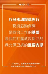 @黄冈人：关于物资保障，省委书记说了这些话！