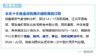 明后天较强降雨来袭 局部有暴雨并伴有雷电