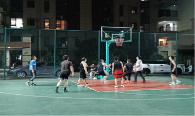 文明实践｜白潭湖社区举行业余篮球友谊赛