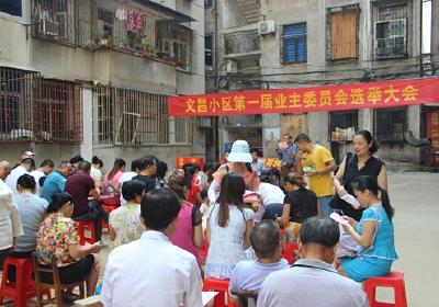 新华街道文昌阁社区民主成立文昌小区业主委员会
