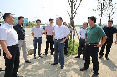 区领导调研重点建设项目