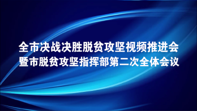 全市决战决胜脱贫攻坚推进会暨市脱贫攻坚指挥部第二次全体电视电话会议