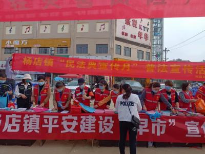 孝南区杨店镇开展“5·12”防灾减灾暨《民法典》法治宣传系列活动