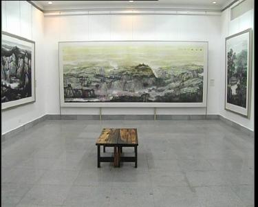 董继宁山水画真品入国家博物馆 仿真品回家乡展出