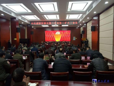 中共咸安区委五届二次全体（扩大）会议召开