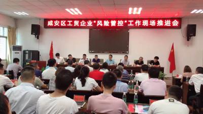 咸安区召开工贸企业风险防控工作现场推进会