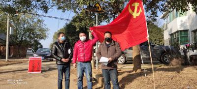 咸安区向阳湖镇：让党旗在战“疫”一线飘扬 