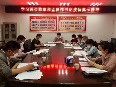 向阳湖镇党委班子学习市领导重要批示讲话精神