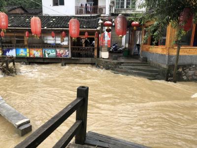 V视丨强降雨致咸安区桂花镇景区设施损坏农田被淹