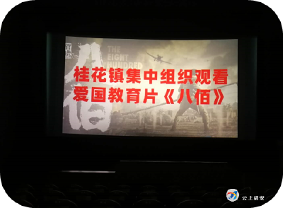 桂花镇组织党员干部集中观看爱国教育片《八佰》