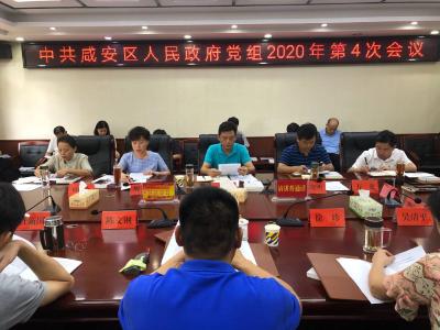 V视丨中共咸安区人民政府党组召开2020年第4次会议