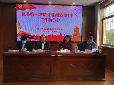 区委第一巡察组进驻区招商和投资促进中心开展为期1个月的巡察