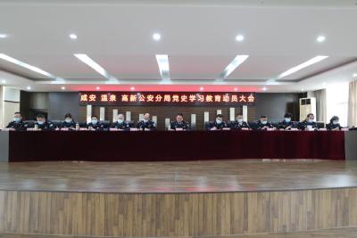 咸安、温泉、高新公安分局联席开展党史学习教育动员大会