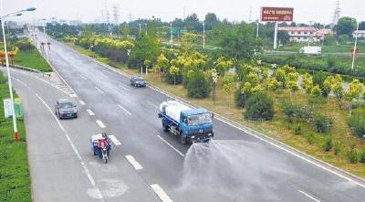马柏公路扬尘“灰飞烟灭”