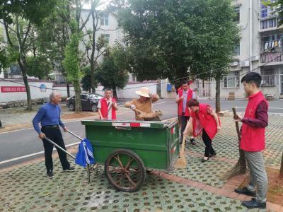 我为群众办实事：区科经局到原土管局小区开展志愿清扫
