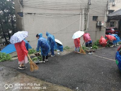 【为群众办实事】冒雨洁城，我们万物皆可“扫”