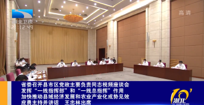 加快推动县域经济发展和农业产业化成势见效！省委首次召开县市区党政主要负责同志视频座谈会
