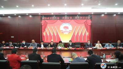 政协咸安区第六届委员会第一次会议召开主席团第三次会议