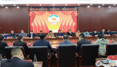 政协咸安区第六届委员会第一次会议召开主席团第一次会议