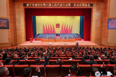 咸安区第六届人民代表大会第一次会议举行预备会议