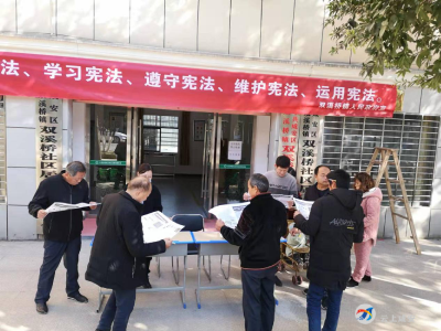 双溪桥镇开展“宪法进社区、进企业主题日”普法宣传活动