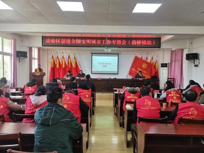 咸安举办创建全国文明城市工作（高桥镇专场）专题培训会