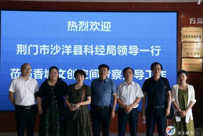 荆门市沙洋县科经局调研香城文创空间