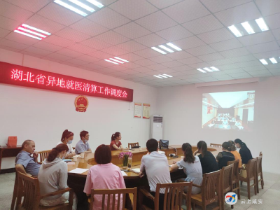 咸安区医疗保障局组织收听全省异地就医清算工作调度会