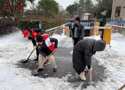 以“雪”为令，咸安区红十字会积极开展扫雪除冰活动