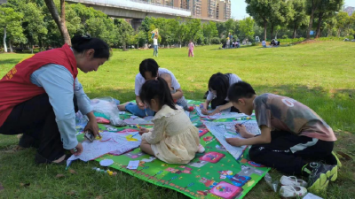 长安社区：春光入画，趣绘纸鸢