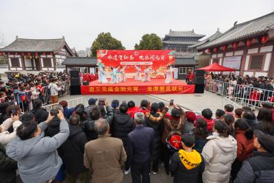 咸安：十万游客逛“三元庙会” 沉浸式感受非遗闹元宵