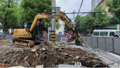咸安启动永安老城区老旧改红线外市政管网改造