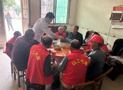 屋场同餐话桑麻 高桥镇白水村以工代赈铺就振兴路