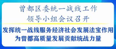 曾都区委统一战线工作领导小组会议召开