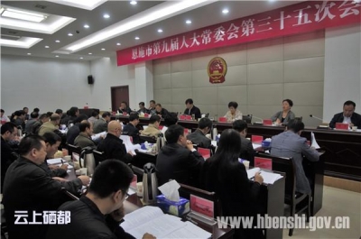 恩施市第九届人大常委会举行第三十五次会议