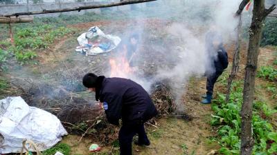 恩施城管及时制止多起燃烧高污染燃料行为