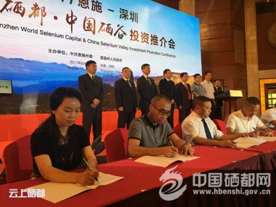 恩施市参加中国硒谷投资推介会成功签约亿元项目