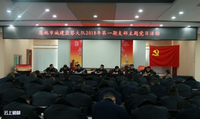 市城管局：全体党员齐上新年第一堂党课