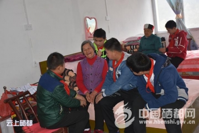 崔家坝小志愿者与福利院老人温暖一日