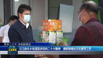 【贯彻二十大 冲刺新精彩】汪卫赴乐乡街道宣讲党的二十大精神 调研镇域经济发展等工作（20221104）