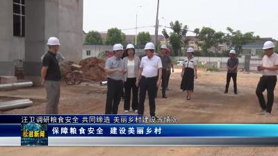 汪卫调研粮食安全、共同缔造、美丽乡村建设等情况（20230725）