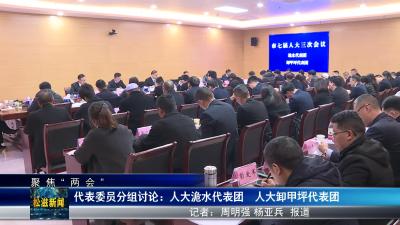 【聚焦“两会”】代表委员分组讨论：人大洈水代表团  人大卸甲坪代表团（20240104）
